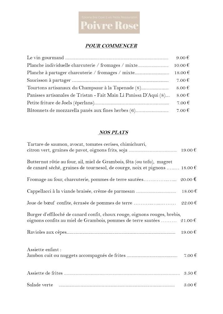 Poivre Rose - Menu Image 2